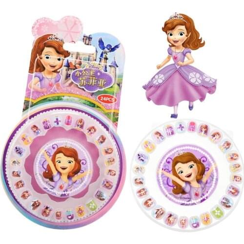 Disney authentic cartoon waterproof childrens nail stickers Ice romance little princess Sophia nail stickers
