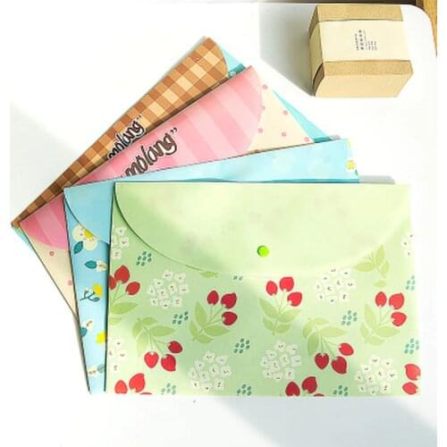 Pencil Bag Novelty Stationery Kawaii File Bag Cute Cartoon Student Information Paper Korean Bag Pencil Case School Supplies