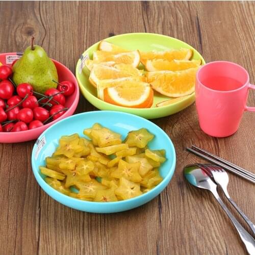 Plastic Plate Ultra-Portable Dinnerware Food Grade Material Dish for Outdoor Camping Hiking Picnic BBQ Beach
