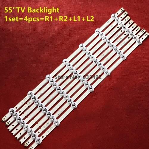 1set =4pieces LED backlight strip for LG 55LB7200 55"V14 Slim DRT LC550D 6916L-1629A 6916L-1630B 6916L-1741A 6916L-1743B