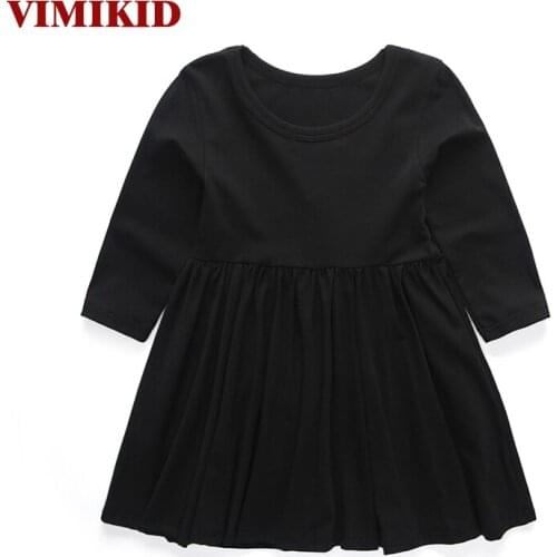 VIMIKID new girls spring dress party tutu dress children clothing princess dress kids toddler girl clothing solid color k1 k2