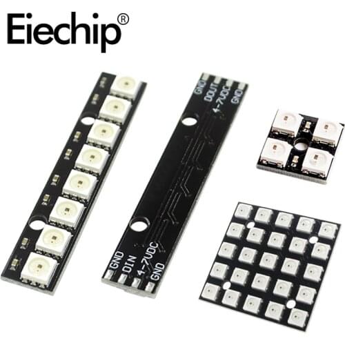 WS2812 LED Lamp Panel Module 5050 RGB 4bit 6bit 8bit 25bit ,square LED Development Board display for Arduino DIY Electronics