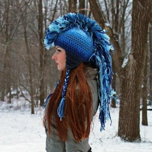 Adult funny hat medieval vintage knitted roman hat winter christmas new year decoration hat halloween cos dress up