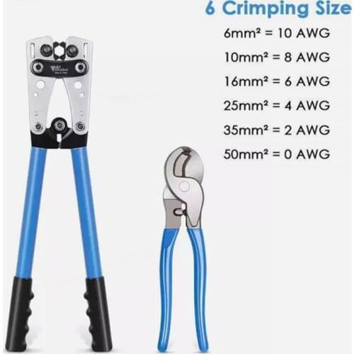Pressure clamp large Y.O terminal wire clamp strong bare terminal wire clamp HX-50B 6-50mm shoulder clamping tool