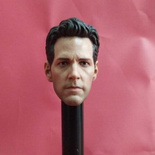 1/6 Scale Ant-Man Head Sculpt Paul Rudd Civil War Head Carving Model for 12in Action Figure Phicen Tbleague Toy