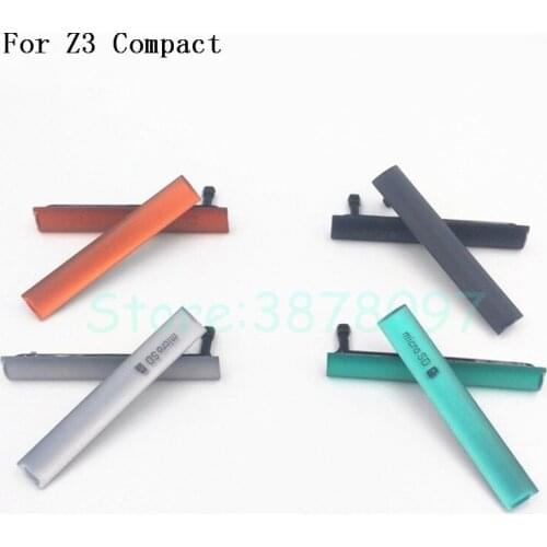 1set Original New For Sony Xperia Z3 Mini Compact D5803 D5833 Sim Card Slot Port Micro SD USB Dust Plug Cover