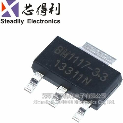 10pcs/lot BM1117-3.3 AMS1117-3.3 SOT-223 BM Shanghai Baili Micro Brand New & Original