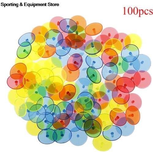 100PCS/Set Transparent Plastic Golf Ball mark Position Markers Diameter 24mm Golf Ball Maker Base Accessories Assorted Colors
