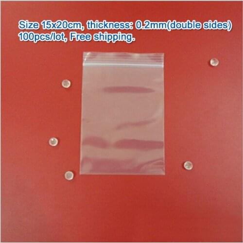 100pcs/lot high quality Transparent PE Zipper Lock jewelry Gift Packaging Bags, 15*20cm clear plastic bags for jewelry storage