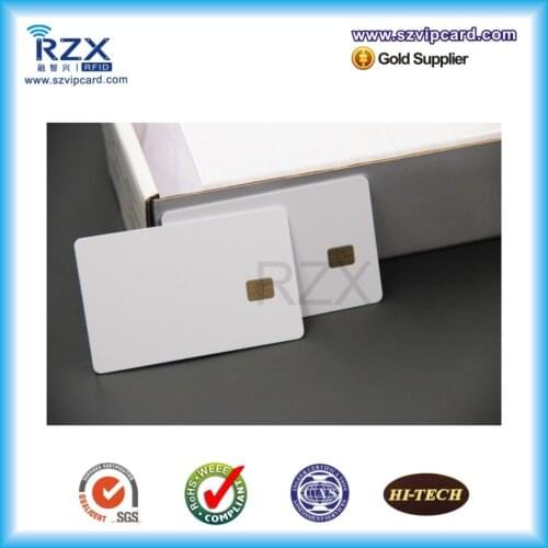 1000PCS credit card size CR80 contact IC card PVC white blank card with AT24C01 chip