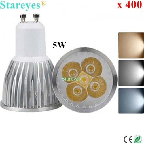 400 pcs Dimmable 5W GU10 E14 E27 B22 GU5.3 MR16 (12V) LED Spotlight lamp Downlight bulb LED lamp led light Lighting