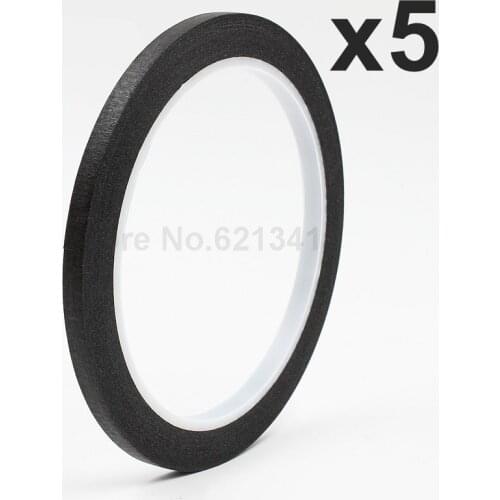 5Rolls Black 5mm x 25m Draping Tape Pattern Making Supplies Masking Tape & Nail Art Tape Free Shipping