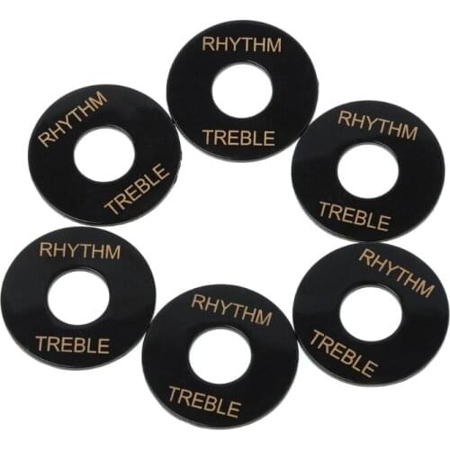 6pcs Guitar Toggle Switch Plate Rhythm Treble Washer Ring for Electric Guitar