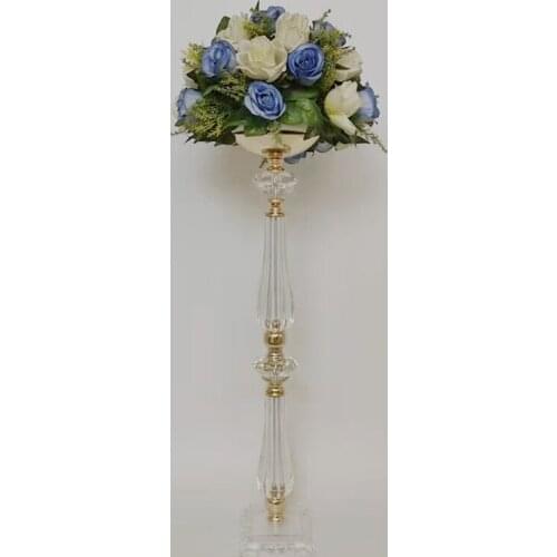 IMUWEN Acrylic Vases Table Vase Wedding Centerpiece Event Road Lead Flower Rack For Home Hotel Party Decoration