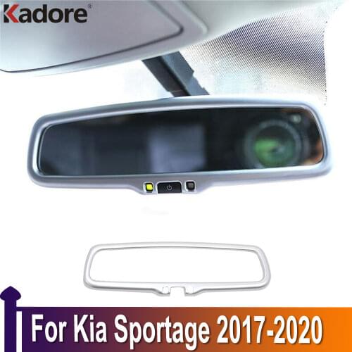 Car Accessories For Kia Sportage 2017 2018 ABS Matte Car Interior Rearview Mirror Cover Decorative View Back Mirror Trim