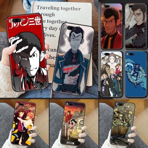 Anime Lupin III Phone case For Xiaomi Mi Max Note 3 A2 A3 8 9 9T 10 Lite Pro Ultra black pretty waterproof painting prime luxury
