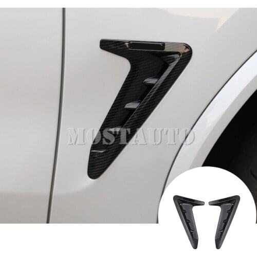 For BMW X3 G01 X4 G02 ABS Chrome Marker Fender Side Air Vent Cover 2018-2020 2pcs Black/Silver Car Accessories Interior