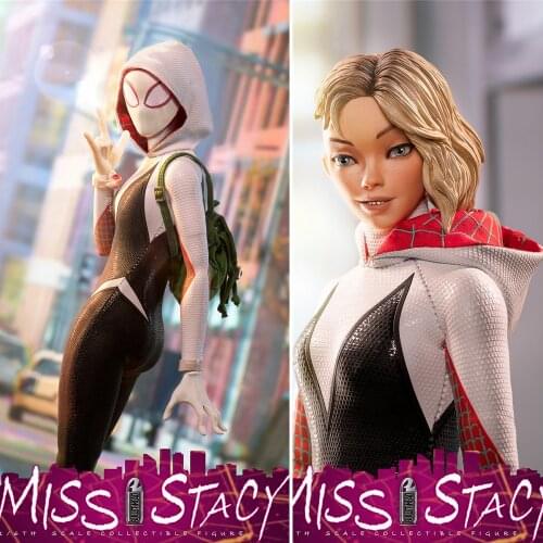 For Collection 1/6 Scale Female 1/6 Bullet Head BH005 Miss Stacy Spider Woman Full Set with Double Head Model for Fans Gifts
