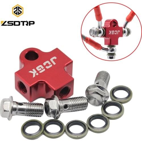 ZSDTRP Hydraulic Brake Hose Pipe Tee Coupling Tee Fitting Tee Connector For Motorcycle Dirt Pit Bike ATV Brake System
