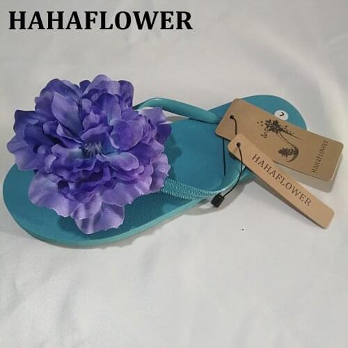 HAHAFLOWER Flower slippers, beach slippers, sandals, 2018 fashion, the Bund vacation, flower slippers