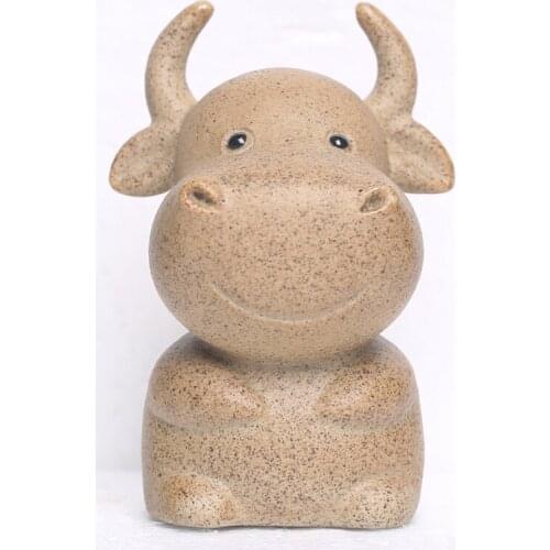 The Ceramic Tea Pet Sand Bull Figurine Decoration Set Tea Play Ceramic Home Furnishing Articles Arredo Casa Tea House EI30TP
