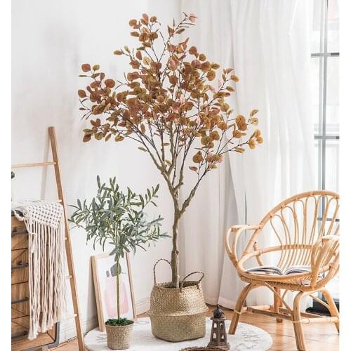 Artificial Tree Plant Eucalyptus Tree,Modern Large Tall Fake Faux Plant in Pot for Home Office Perfect Housewarming Gift Decor