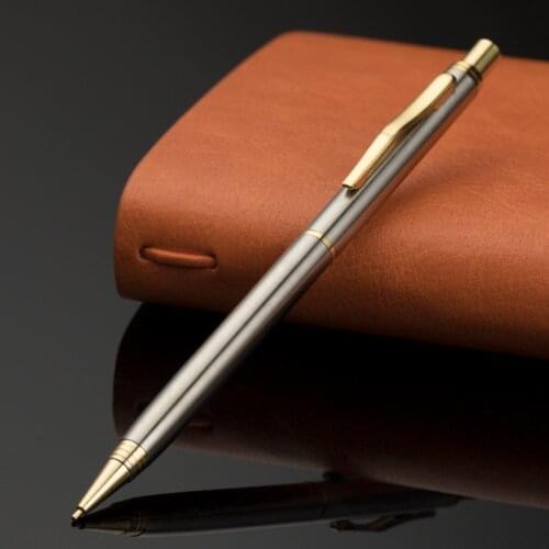 Metal Silver Mechanical Pencil 0.5mm lead automatic pencils student stationery drawing for school office custom logo MOQ>50pcs