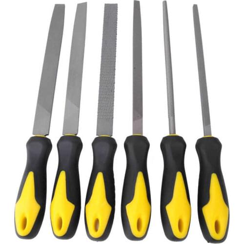 6Pcs 8in Wood File Rasp Set High Carbon Steel Hand Tool for Woodwork Metal Glass Ceramic