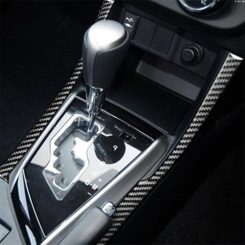 Carbon fiber Right hand drive Gear side panel Sticker For Toyota Corolla 14-18