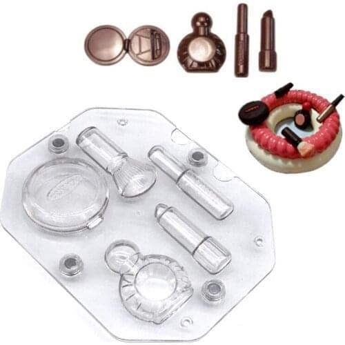 Wholesale 6 pcs/lot Stereo Cosmetics Chocolate Mold With Magnets Baking DIY Candy Jelly Fondant Cake Decorating Tools