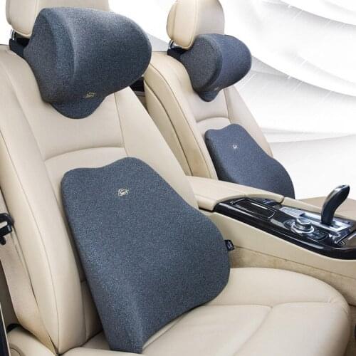1 Set Neck Pillow Car Headrest for Car Seat Support Lumbar Cushion Orthopedic Design Travel Pillow Memory Foam Relieve Pain