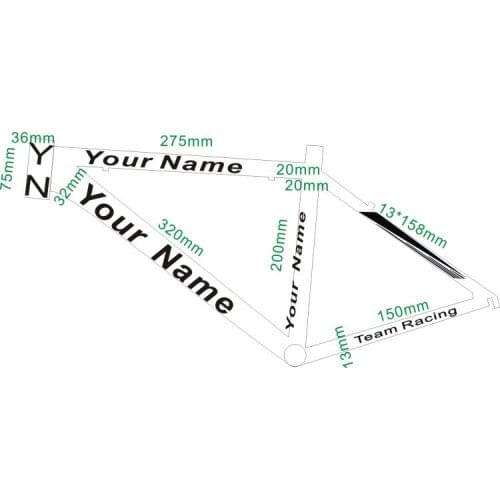 Custom Bike Name Decal Cycling Frame ID Sticker Bicycle Custom Stickers Customized Bicycle Frame Stickers Decals