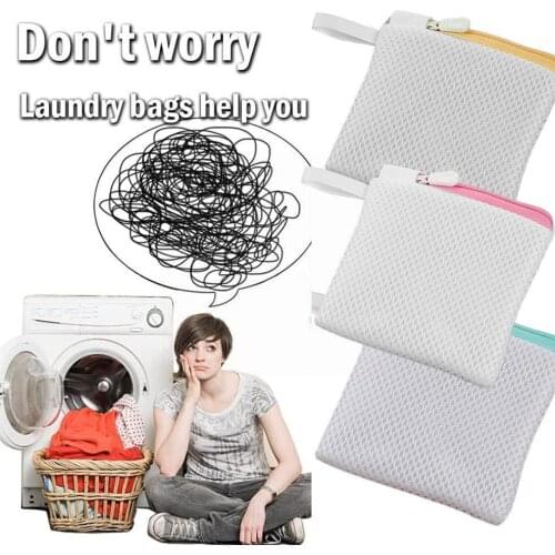 1 Pcs Size Mesh Laundry Bag Polyester Home Organizer Net Bag Bags Course Bra For Washing Laundry Basket Laundry Mesh Machin B9M3