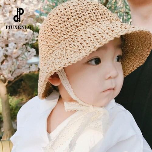 Summer Straw Hat for Child Babu Kids Fashion Hats Baby Boy Popular Hat Baby Girl Lovely Style Hats Fashion Beach Baby Sun Hat
