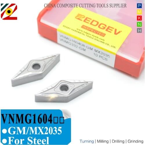 EDGEV Cermet Carbide Inserts VNMG160404 VNMG160408 GM MX2035 CNC Lathe Turning Tools For substitue MT CT3000