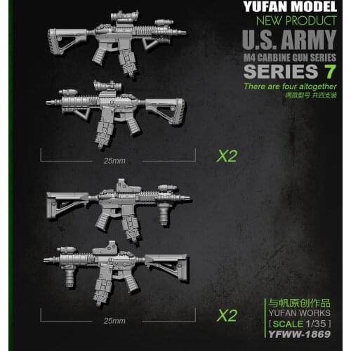Yufan Model 1/35m4 Model Original Resin Soldier Accessories Static Model YFWW-1869