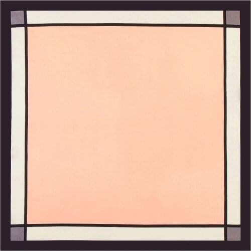 POBING Luxury Brand Plain Silk Scarf Women Square Scarves Solid Plaid Hijab Lady Wrap Bandana Female Foulard 60cm x 60cm