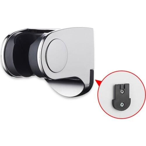 1pcs Shower Head Holder Adjustable Wall Mounted Shower Base Chrome Plated ABS Bathroom Bracket Home Installation Accessories