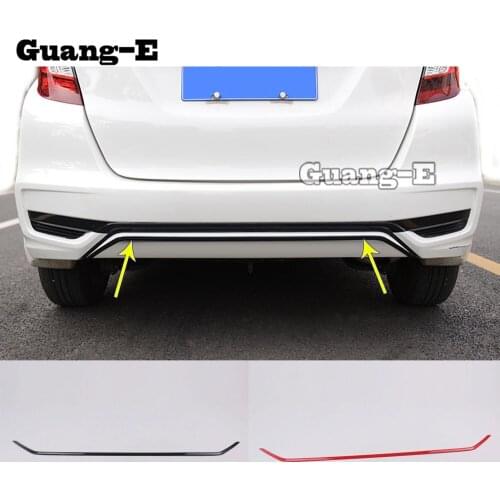 For Honda Fit Jazz 2017 2018 2019 Car Styling Sticker Cover Rear Door Tailgate Bumper Frame Plate Trim Lamp Trunk Lid Parts 1pcs