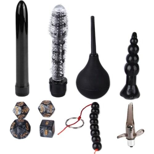10pcs Dildo Butt Plug Women Manual Stimulation Adult Vibrator Masturbating Pleasure Sex Toy for Lesbian Couples