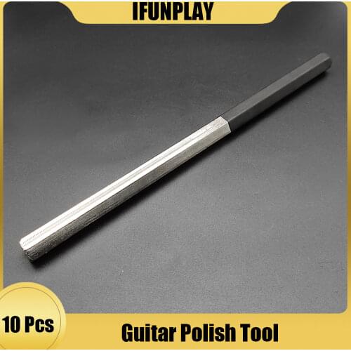 10pcs Guitar Fret Crowning Dressing Files with 3 Size Edges Professional Luthier Tools Guitar Part Accessories