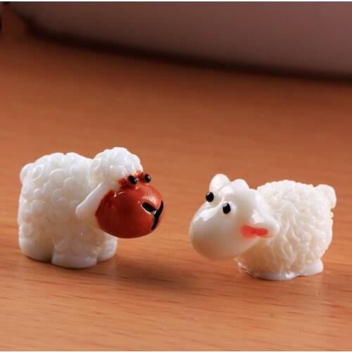 10 pcs Lovers and Sheep Moss Micro-landscape Ornaments Resin Ornaments Garden Decoration