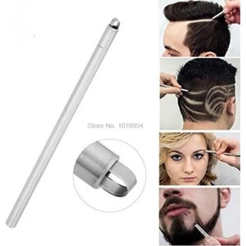 100pcs Razor Pen Hair Sculpting Pen Magic Oil Head Scratch Hairstyle Stainless Steel Razor Pen Haircut Razor Eyebrow Pen
