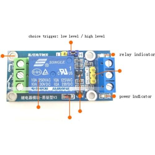 2 PCS 12V One 1 Channel Relay Module Board Shield with optocoupler Support High and Low Level Trigger
