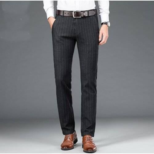 2020 Winter Business Men Fashions Pants Straight Slim Men Trousers Casual Long Pants For Men Brand Clothing Pantalones Hombre
