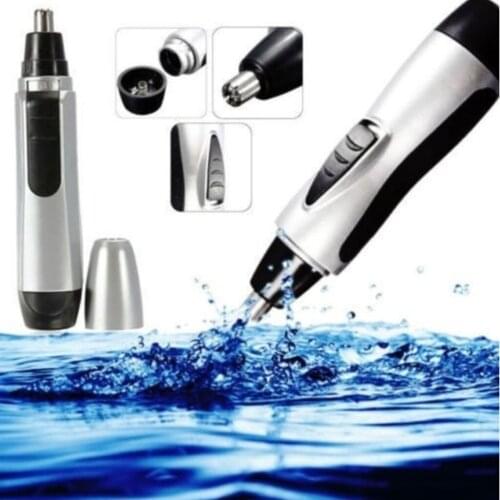 2x Waterproof Electric Nasal Nose Ear Hair Trimmer Clipper Shaving Scraping Eyebrow Tool Face Care Device
