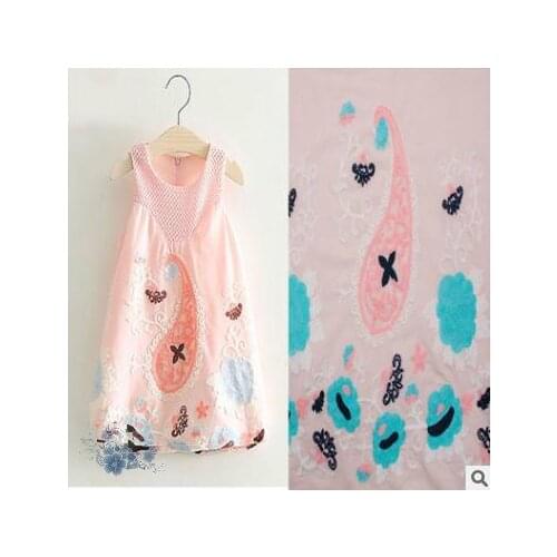 3 Colors Garment Accessories cotton Embroidery openwork Lace Fabric Home Textile Apparel Bags Shoes Socks Lace Width 140cm