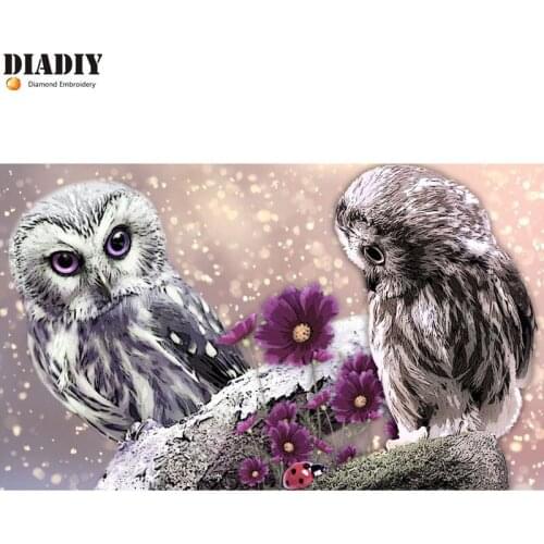 5D Diy Diamond Embroidery Lovely Owl Diamond Painting Cross Stitch Full Square&round Drill Rhinestone Mosaic Home Decor