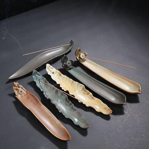 Antique Ceramic Stick Incense Holder Chinesee Style Chan Incense Base Aromatherapy Burner Household Living Room Decoration