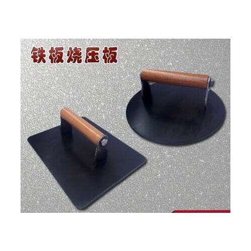 Big heavy duty thickening baked scallion pancake squid plate hand cake pressing shovel BBQ barbecue meat Teppanyaki tool press